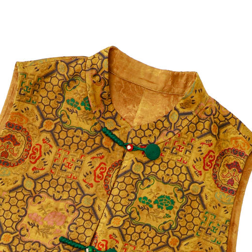 【咕咕同款】NANSONGSILK/NS新中式新款复古提花立领民族风百搭宽松马甲M1D539730X南宋 商品图7