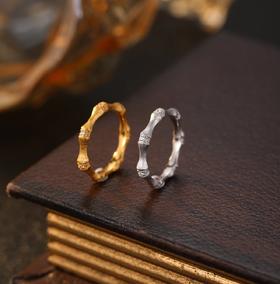 新年新气象节节高 好运乘风/节节高升戒指   银镀金戒指  （非质量问题 不退不换）