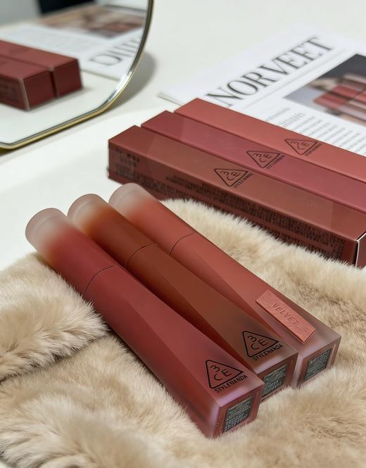 3CE高定丝绒唇釉升级版 哑光口红橘色裸色红棕女生礼物 商品图2