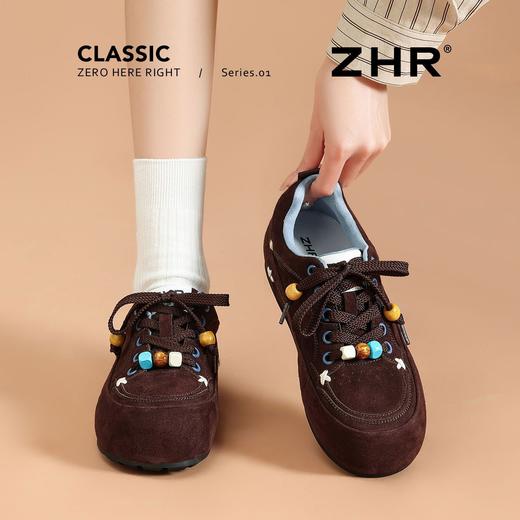 ZHR红色内增高阿甘鞋女鞋2026春季新款平底运动休闲鞋百搭德训鞋 商品图8