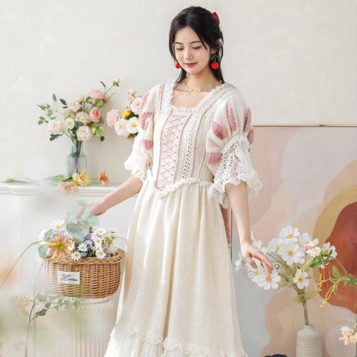 苏苏姐家暮冬白雪裙手工diy编织钩针毛线团自制亲子裙子材料包预 商品图3