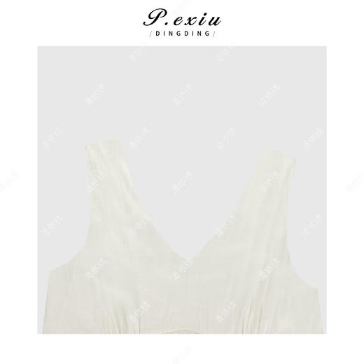 04-1潘依绣丁丁宠粉法式重工拼接V领无袖连衣裙Q6954 商品图2