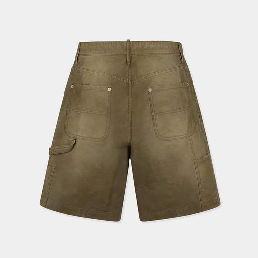 DSQUARED2 男士字母徽标标签棉质休闲短裤 绿色 S74MU0988 D35106 962 商品图1