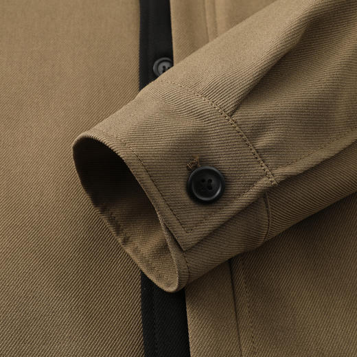 GXG男装26春季时尚百搭潮流撞色工装休闲简约翻领短款男式夹克K&C 商品图7