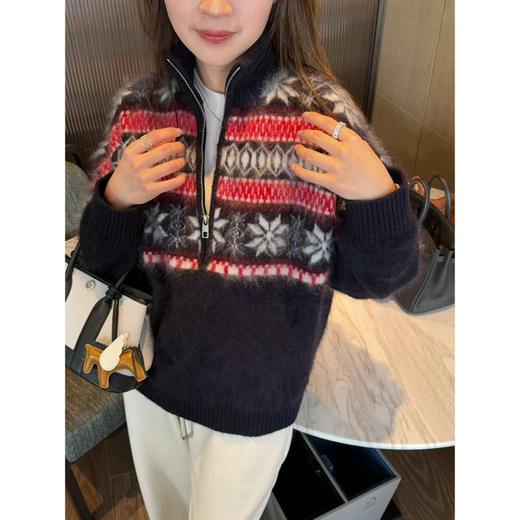 2601404    雪花❄️费尔岛拉毛毛衣 商品图5