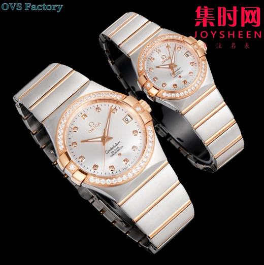 经典传承，卓越新生——欧米茄OVS星座情侣系列 情侣机械腕表 对版摆轮带砝码螺丝 双T黑摆轮 表盘尺寸：男款38mm 女款27mm 商品图3