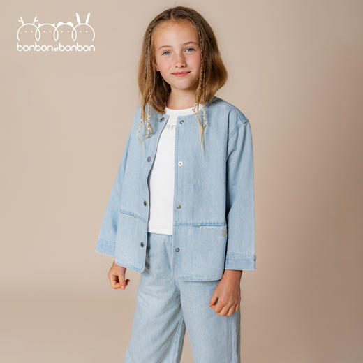 浅蓝清新牛仔外套 商品图1