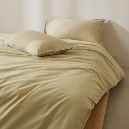 【品牌直发】加倍生活 100支纯色拼色长绒棉纯棉四件套-窄边系列  8色可选 学生宿舍三件套yc0205005 商品图6