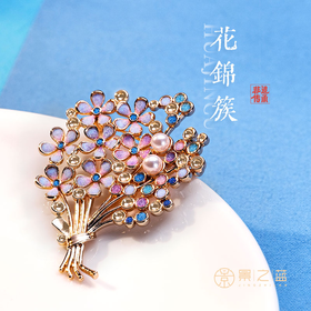 【彼达思】景之蓝花锦簇铜镀金项链