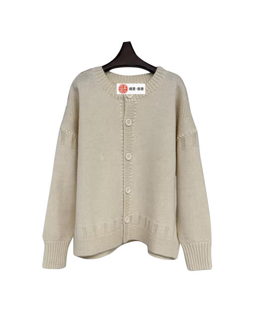 女款宽松羊毛针织开衫毛衣zh016 商品图0