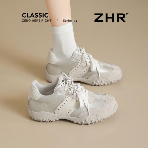 【头层猪皮】ZHR软底增高阿甘鞋百搭轻便德训鞋新款户外休闲鞋女 商品图9