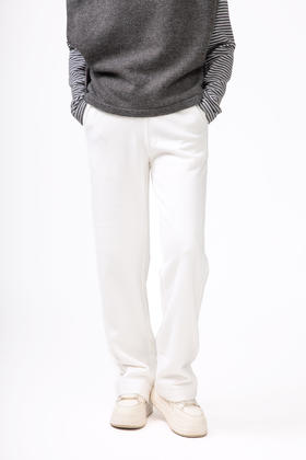 高级感软糯白色直筒裤