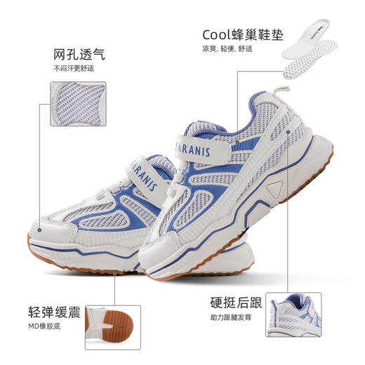 泰兰尼斯春款小童段网布透气超轻运动鞋T01X3A2529 商品图4