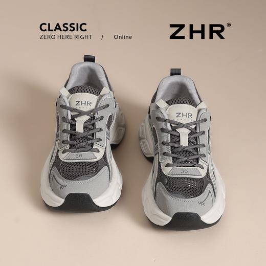 ZHR则则5CM增高厚底老爹鞋女春秋款透气网面老爹鞋百搭运动休闲鞋 商品图8