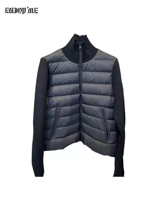 【门店同款】ENJOY冬季“暖冬知性”针织拼接立领羽绒服 168643157 商品图1