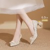 ZHR则则法式气质婚鞋女鞋2026新款6cm增高珠花高跟鞋结婚宴会伴娘 商品缩略图2