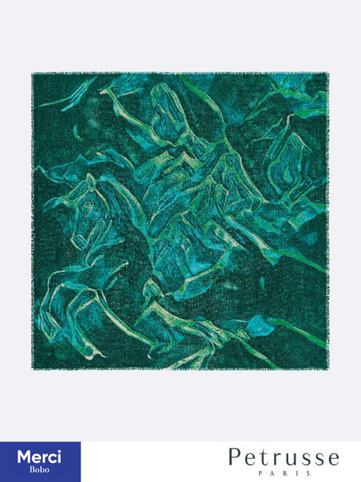 【马年图腾】Petrusse 贝图丝 Allure 倾城 羊毛真丝方巾 商品图3