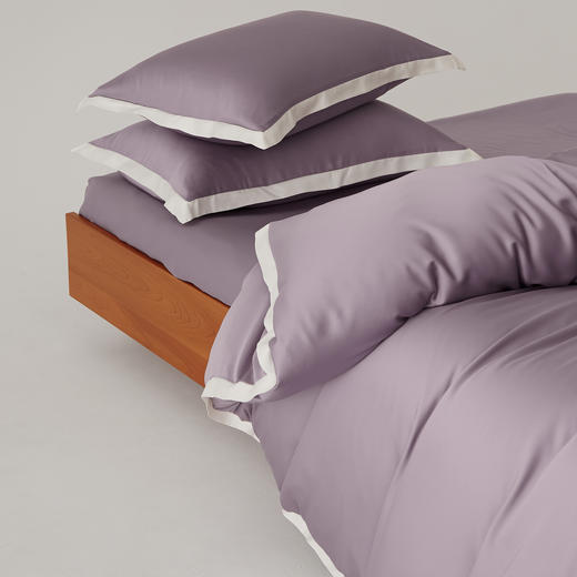 【品牌直发】加倍生活 60支天丝拼角四件套-南山系列 7色可选 学生宿舍三件套 商品图7