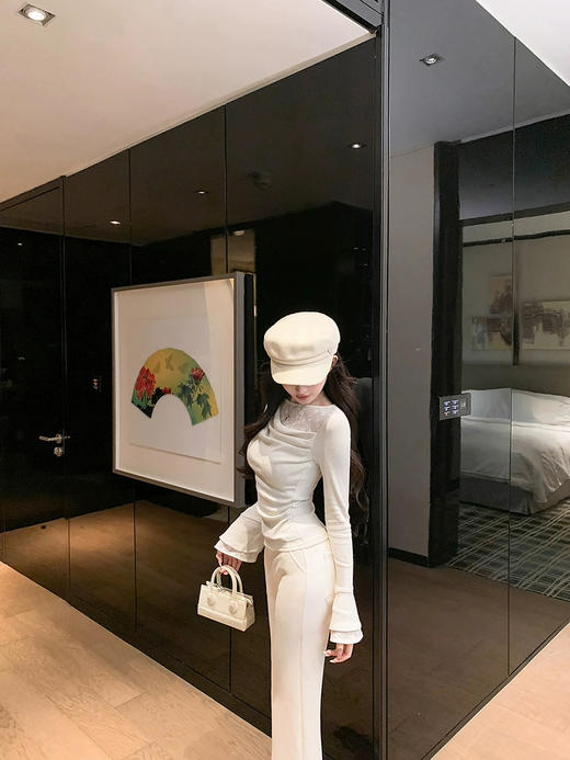 荡领假两件蕾丝针织衫-纪念日百货门店同款169445849 商品图2