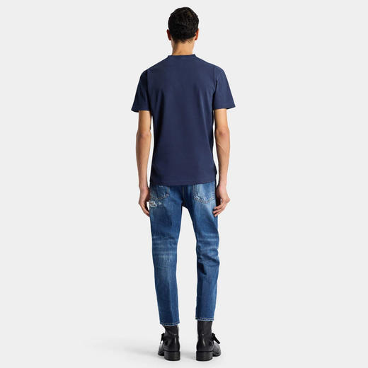 DSQUARED2 男士字母徽标贴片做旧休闲牛仔裤 蓝色 S74LB1839 D30011 470 商品图3