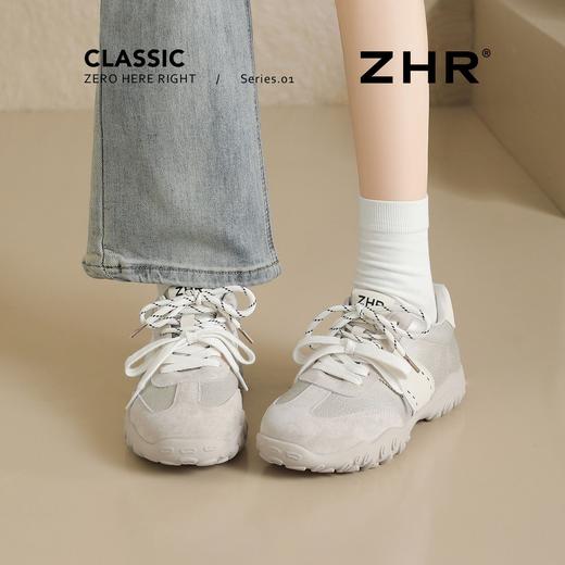 【头层猪皮】ZHR软底增高阿甘鞋百搭轻便德训鞋新款户外休闲鞋女 商品图7
