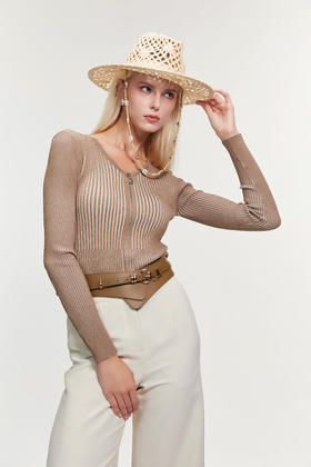 SAFICOO 休闲气质 时尚百搭针织开衫