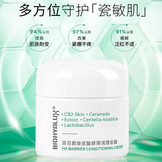 【断货王回归！润百颜白纱布面霜30g/瓶】润百颜玻尿酸屏障调理面霜，四重修复，安抚干敏红 商品图3