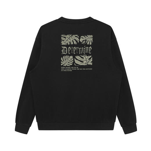 GXG男装【100%棉】26春季椰树叶子风景印花运动休闲男式圆领卫衣K&C 商品图1