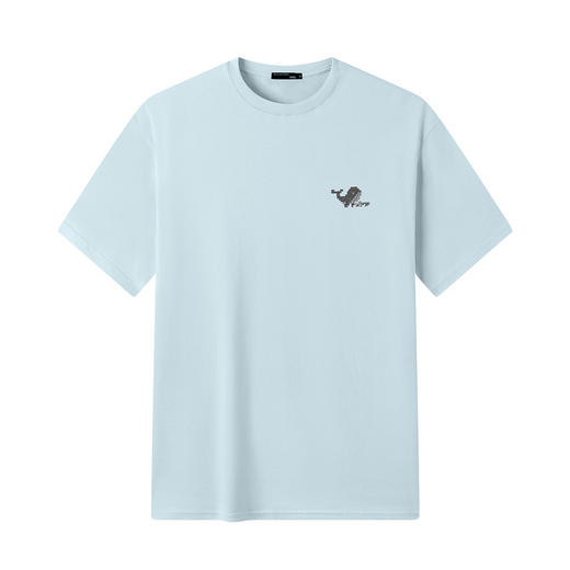 GXG男装【十字绣鲸鱼】26夏季时尚刺绣舒适亲肤男式圆领短袖T恤K&C 商品图4