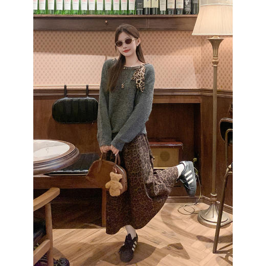 <曾小咸推荐>2.10现货秒杀 ！微信超特价！韩系复古豹纹半身裙 日常149.99 立减70 秒杀79.99！！ 商品图4