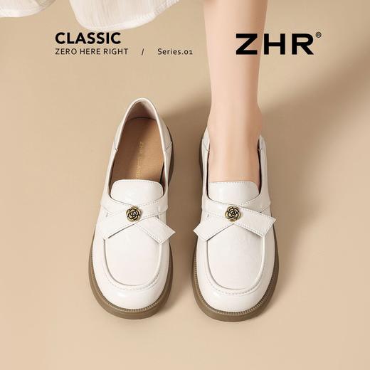 ZHR山茶花英伦风复古乐福鞋女鞋2026新款百搭通勤软底中口小皮鞋 商品图7