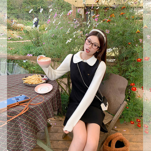 <曾小咸推荐>3.17现货秒杀 ！微信超特价！小香风毛呢背心连衣裙 日常189.99 立减100 秒杀89.99！！娃娃领针织衫秒杀69.99！ 商品图1