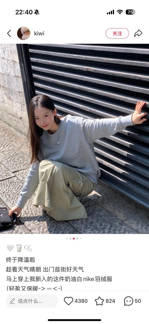 一店d 𝐧𝐢𝐤𝐞新solo swoosh卫衣套装来安排啦 𝟐𝟓秋冬新款 极简的钩子应该没人不爱吧 经典配色百搭又耐看 加绒体感超舒适温暖 商品图3