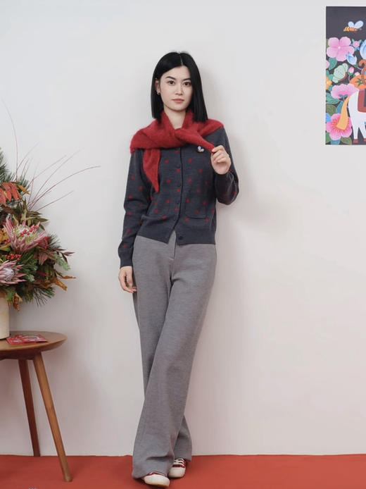 新品直接亏杀 小禾 女士 马上封侯 绵羊毛针织开衫 紧密纺 双面织 商品图6