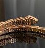 独家对版CNC数控精雕 精工高定 宝格丽BVLGARI SERPENTI系列 蛇形满钻手镯 玫瑰金显温柔显肤色、上手很显手细，又显气质✅单戴叠戴都好看，最重要的是很闪✨ 商品缩略图8