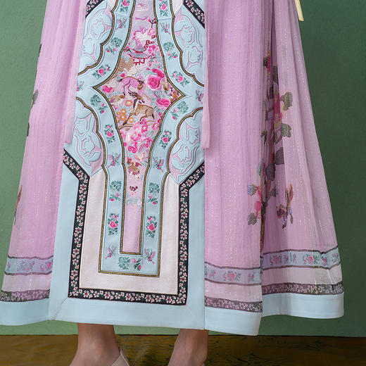 【林栖设计小店】鹤鹿同春|香云纱桑蚕丝绣花轻凉马面裙连衣裙1961222 商品图8