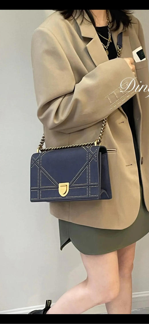Dior Diorama 中号 牛仔 盾牌包 商品图3