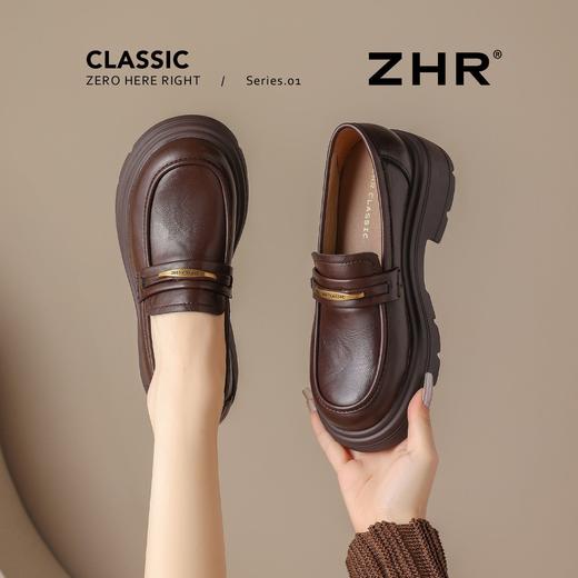 ZHR则则增高5.5cm厚底乐福鞋女2026新款时髦复古百搭舒适英伦单鞋 商品图9