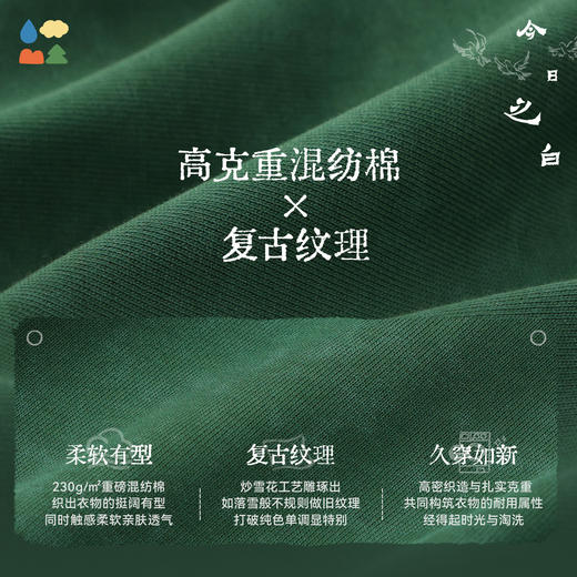 【今日之白系列】森林棠26新款高克重儿童复古绣花圆领短袖T恤40162318 商品图3