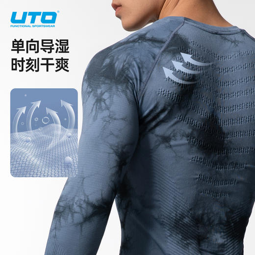 UTO/悠途向雪扎染单导速干衣秋冬男女高弹舒适滑雪徒步登山套装 商品图2