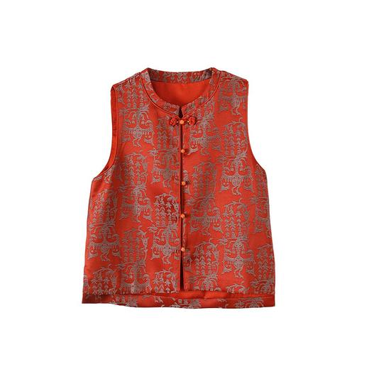 新款国风圆领休闲宽松百搭气质马甲H49D54638Z 商品图0