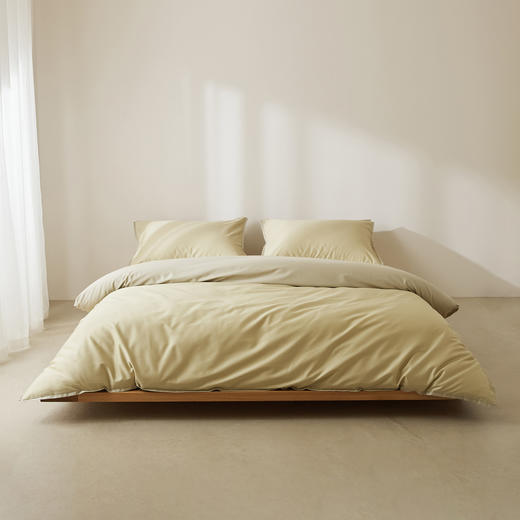 【品牌直发】加倍生活 100支纯色拼色长绒棉纯棉四件套-窄边系列  8色可选 学生宿舍三件套yc0205005 商品图8