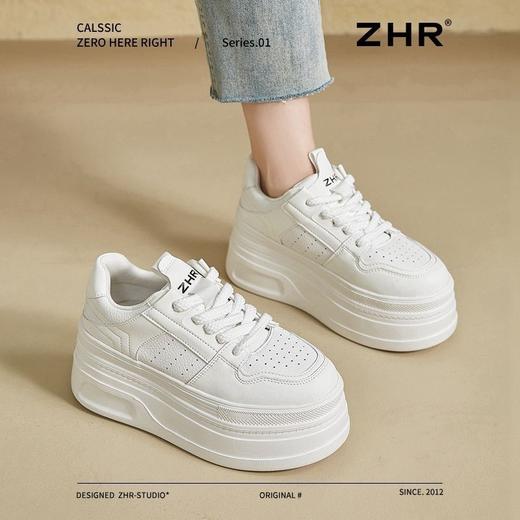 ZHR则则7.5CM厚底增高小白鞋女春秋款百搭运动休闲鞋女爆款板鞋女 商品图7