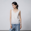 【林栖设计小店】（现货）蕾丝花语|米白色优雅花边百搭2026春新款皱感吊带背心1961043 商品缩略图0