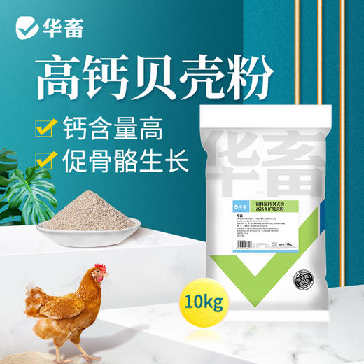华畜贝壳粉20斤饲料 促进骨骼生长 改善蛋质 含钙高达90%以上 精细研磨细颗粒 更易消化吸收 商品图0
