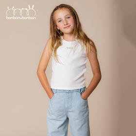 基础针织刺绣背心