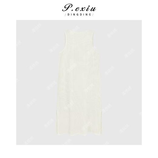 04-3潘依绣丁丁宠粉法式优雅镂空V领无袖连衣裙Q9546 商品图1