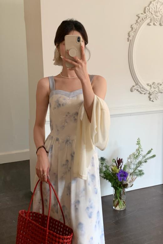 amadella 浪漫清新碎花开衫收腰连衣裙 22276 商品图1