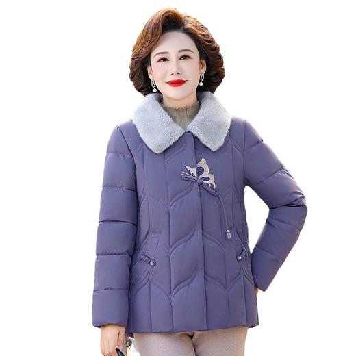 妈妈冬装加绒加厚棉衣新款中老年女洋气时尚棉服棉袄保暖外套 商品图4