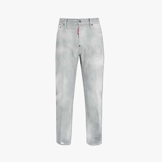 DSQUARED2 男士字母徽标贴片休闲牛仔裤 灰色 S74LB1905 S30260 852 商品图0
